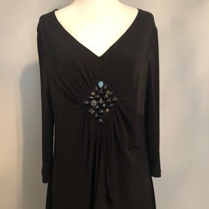 Reitmans black dress with jewel detailing